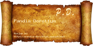Pandia Dorottya névjegykártya